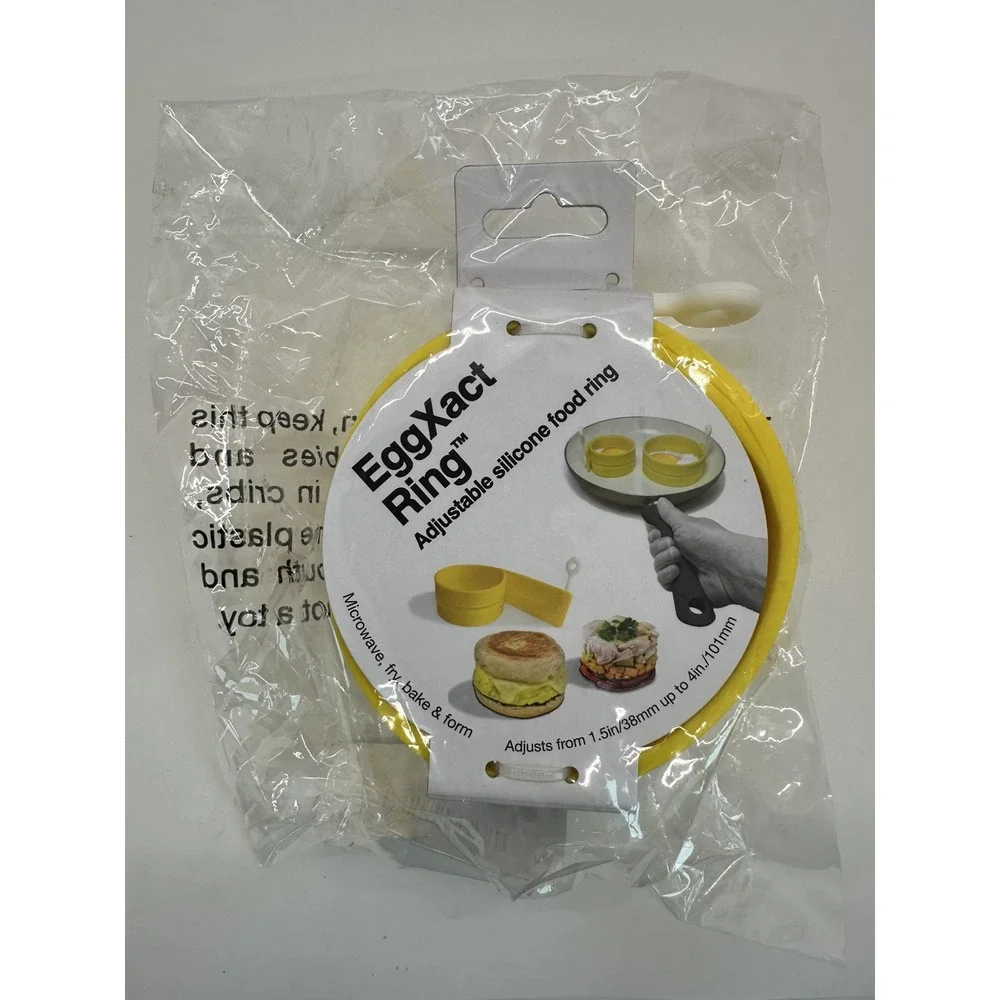 EggXact Ring Adjustable Silicone Egg Ring For Baking, Molding,‎ And Presenting.